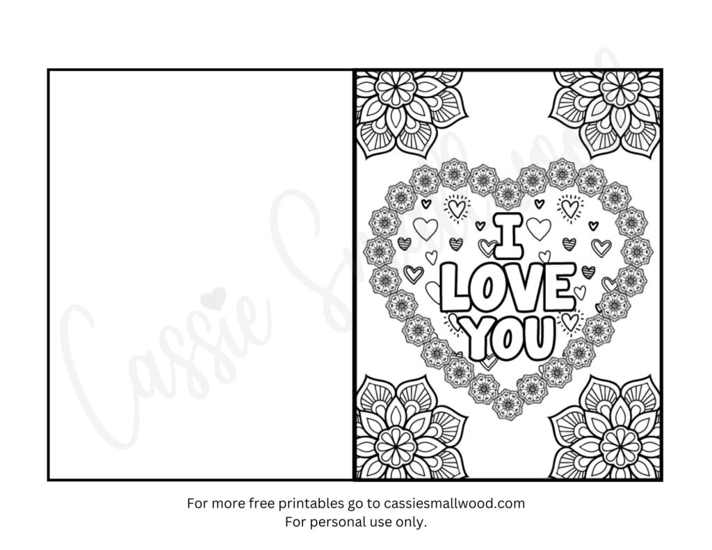 93 cutest printable valentine's day cards to color - cassie smallwood